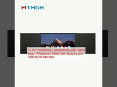 ডিজিটাল স্মার্ট হোয়াইটবোর্ড মাল্টি-ইউজার সাপোর্ট এবং ইউএসবি 2.0/3.0 ইন্টারফেসের সাথে 65 ইঞ্চি স্ট্রিমলাইন সহযোগিতা