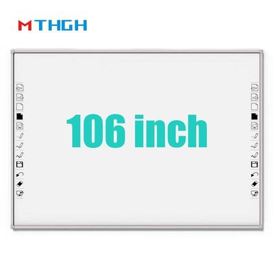 106 ইঞ্চি ইলেকট্রোম্যাগনেটিক টাচ স্মার্ট হোয়াইটবোর্ড 3840X2160 স্ক্রিন রেজোলিউশন স্কুল মিথস্ক্রিয়া জন্য