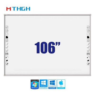 106 ইঞ্চি ইলেকট্রোম্যাগনেটিক টাচ স্মার্ট হোয়াইটবোর্ড 3840X2160 স্ক্রিন রেজোলিউশন স্কুল মিথস্ক্রিয়া জন্য