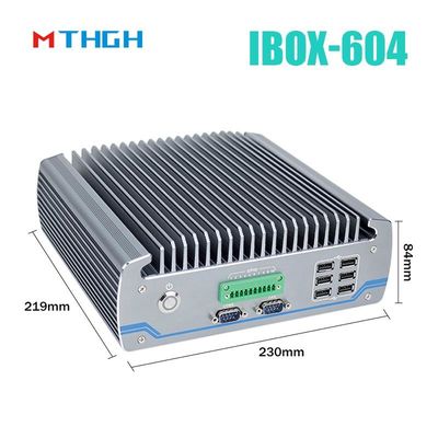 ফ্যানবিহীন ইন্ডাস্ট্রিয়াল পিসি IBOX-604 ইন্টেল কোর I5 6500T এসএসডি HDMI উইন্ডোজ/লিনাক্স