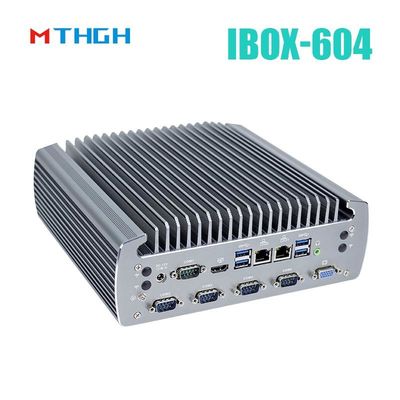 ফ্যানবিহীন ইন্ডাস্ট্রিয়াল পিসি IBOX-604 ইন্টেল কোর I5 6500T এসএসডি HDMI উইন্ডোজ/লিনাক্স