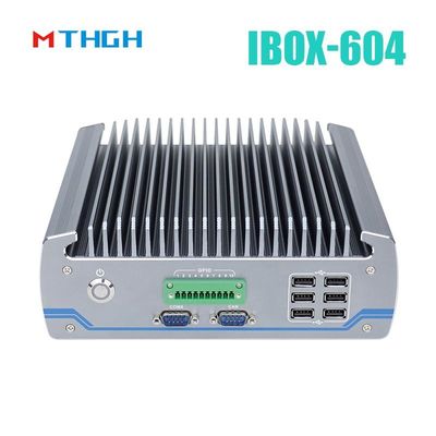 ফ্যানবিহীন ইন্ডাস্ট্রিয়াল পিসি IBOX-604 ইন্টেল কোর I5 6500T এসএসডি HDMI উইন্ডোজ/লিনাক্স