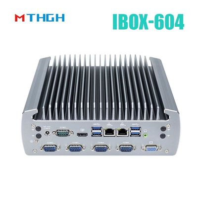 ফ্যানবিহীন ইন্ডাস্ট্রিয়াল পিসি IBOX-604 ইন্টেল কোর I5 6500T এসএসডি HDMI উইন্ডোজ/লিনাক্স