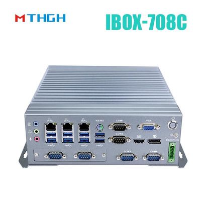 IBOX-708C ইন্ডাস্ট্রিয়াল মিনি পিসি সমর্থন HDMI/DP/VGA 6*COM 8*USB3.0