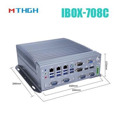 IBOX-708C ইন্ডাস্ট্রিয়াল মিনি পিসি সমর্থন HDMI/DP/VGA 6*COM 8*USB3.0