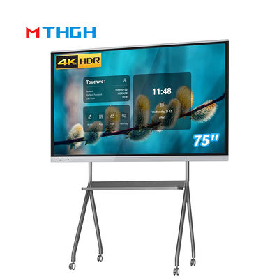 75 ইঞ্চি 4K HD কনফারেন্স রুম ইন্টারেক্টিভ হোয়াইটবোর্ড ইন্টারেক্টিভ টাচ অল-ইন-ওয়ান ইউএসবি সহ