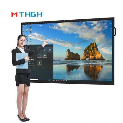 110 ইঞ্চি ইন্টারেক্টিভ টাচ হোয়াইটবোর্ড 350cd/M2 উজ্জ্বলতা স্লাইডিং অল ইন ওয়ান মেশিন