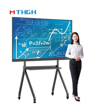 110 ইঞ্চি ইন্টারেক্টিভ টাচ হোয়াইটবোর্ড 350cd/M2 উজ্জ্বলতা স্লাইডিং অল ইন ওয়ান মেশিন